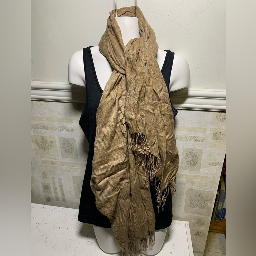Taupe beige tan pashmina
